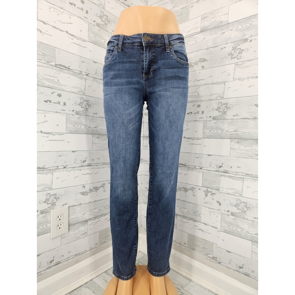 Kut from the Kloth Diana Skinny Jeans Dark Wash Blue Mid Rise Womens 10
